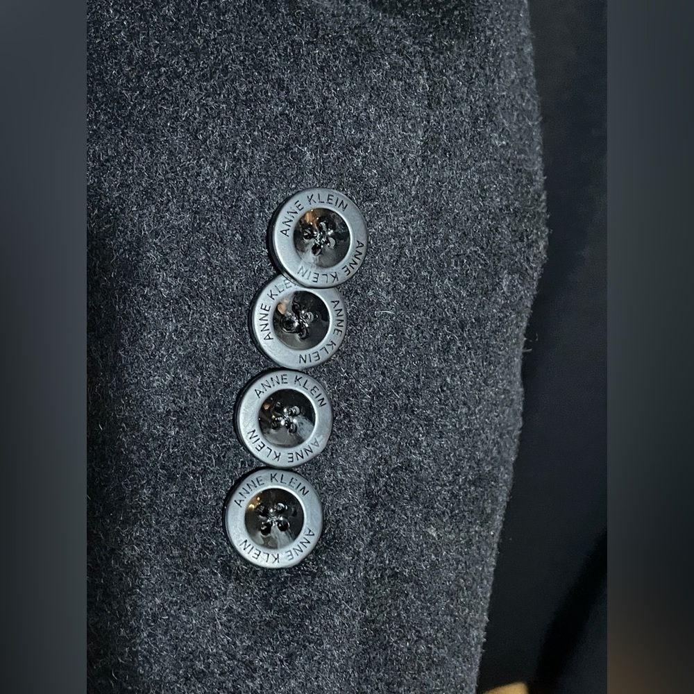 Anne Klein Gray Single-Breasted heavyweight cashmere blend Maxi Coat, 14, EUC - Picture 12 of 16